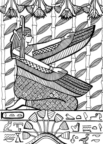 High Priest Of Ptah, The Patron God Of The Craftsmen Coloring Page